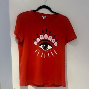 Kenzo eye T-shirt red orange color great condition size L